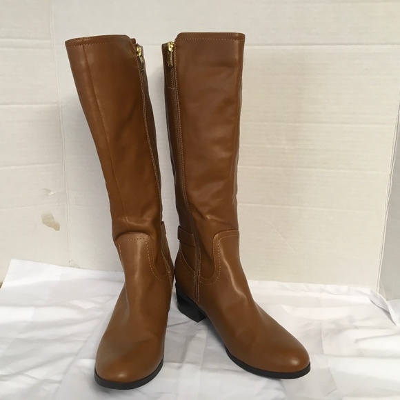 Liz Claiborne Shoes - Liz Claiborne women’s boots SZ 11M caramel brown knee high classic faux …
